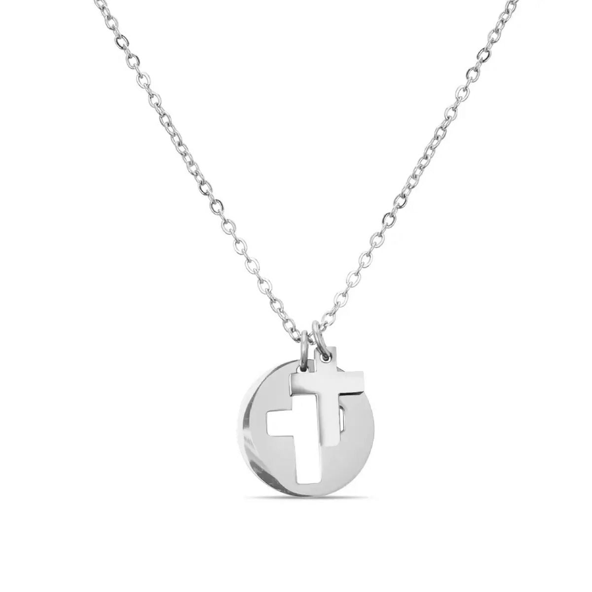 Double Cross Necklace Necklace Robyn Canady Silver 