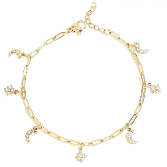 Charm Bracelets - Your Choice of 3 Styles Bracelet Robyn Canady Moon + Star 