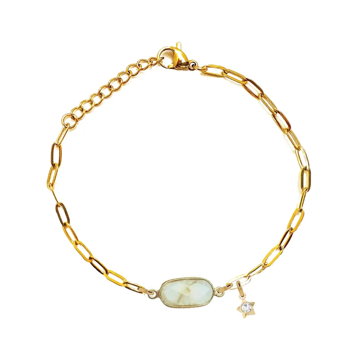 Gemstone Link Bracelet - 7 Gemstone Choices Bracelet Robyn Canady Rutilated Quartz 
