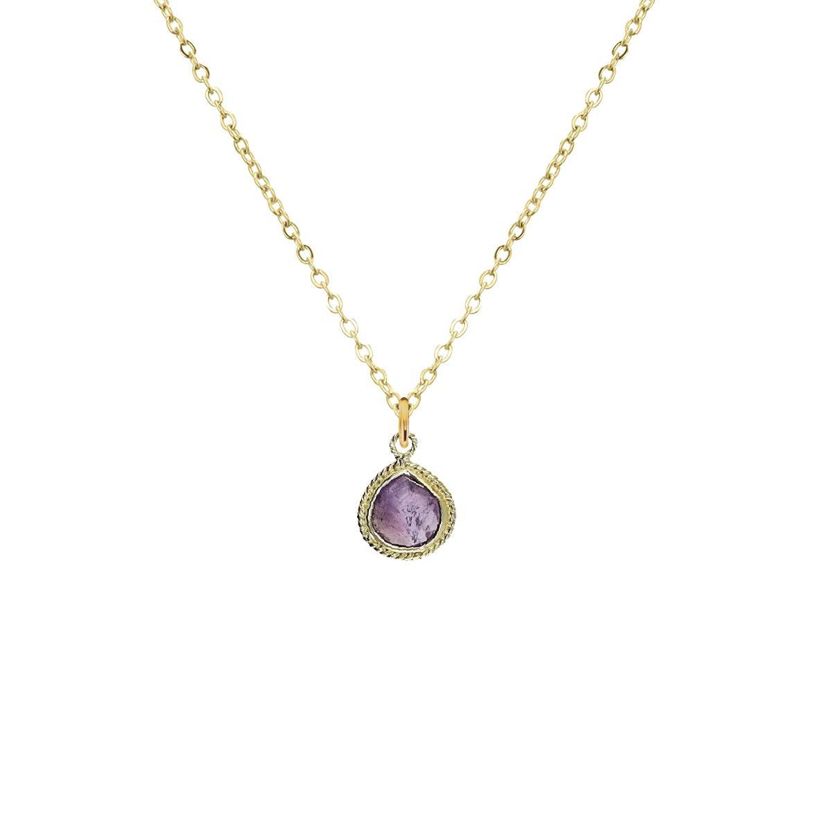 Teadrop Necklace - 9 color choices Robyn Canady 18K Stainless Steel Amethyst 