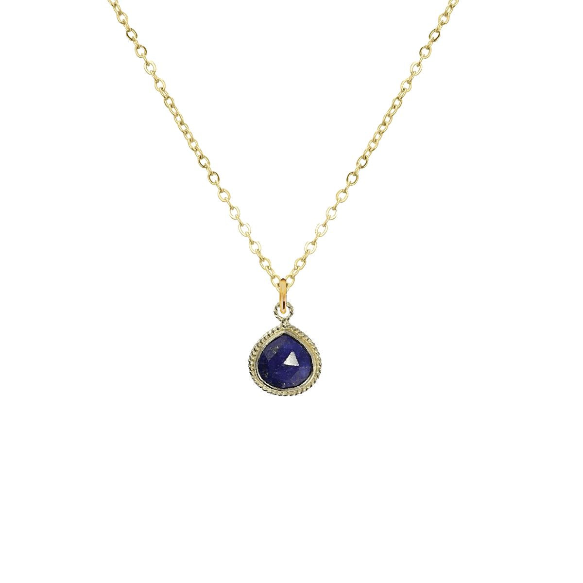 Teadrop Necklace - 9 color choices Robyn Canady 18K Stainless Steel Lapis 