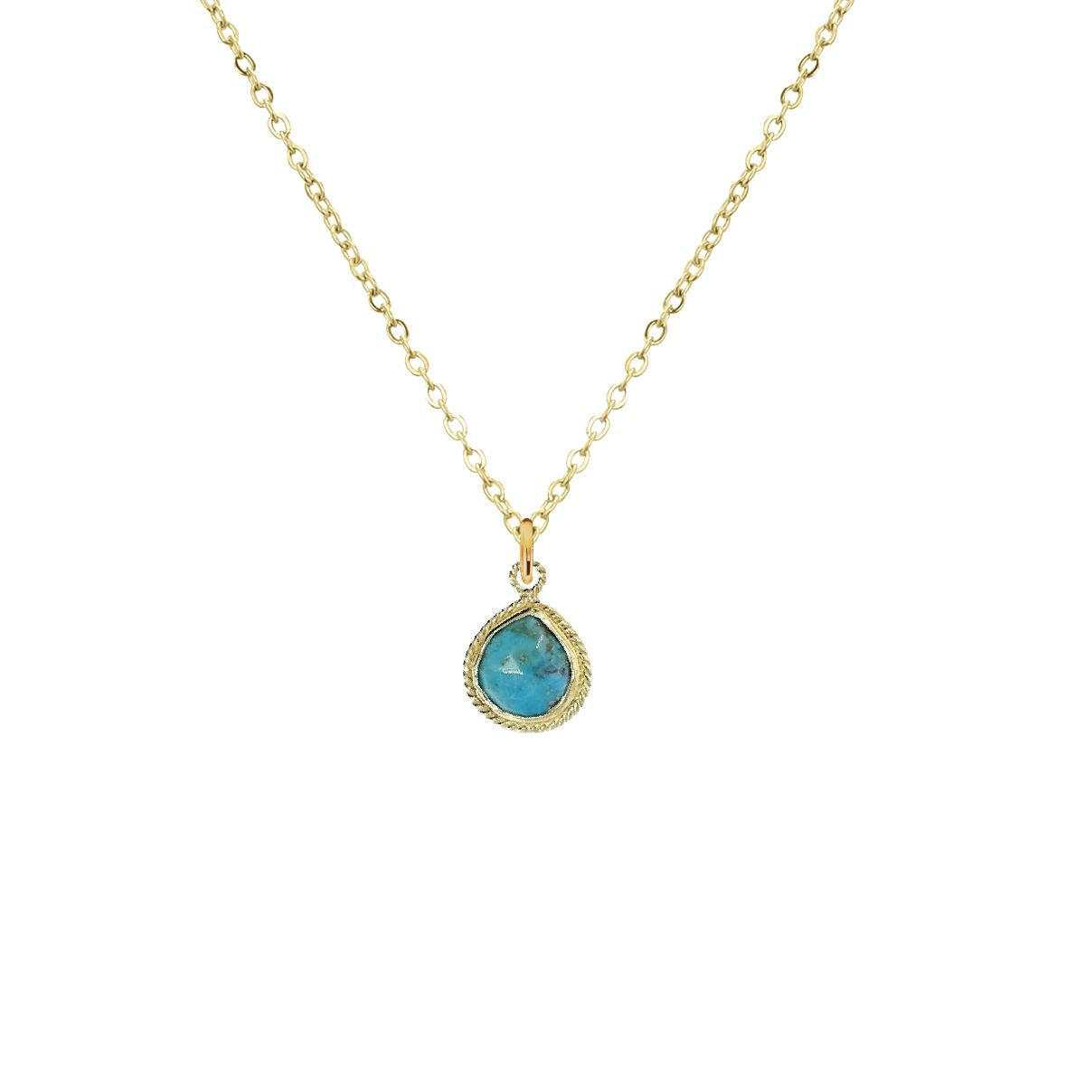 Teadrop Necklace - 9 color choices Robyn Canady 18K Stainless Steel Turquoise 