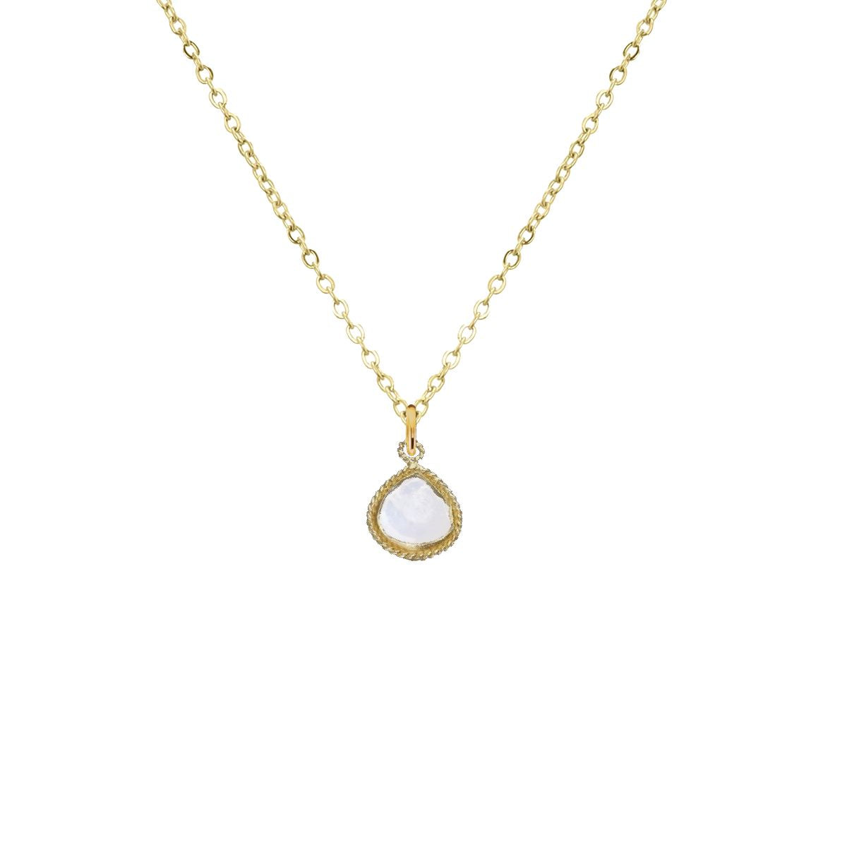 Teadrop Necklace - 9 color choices Robyn Canady 18K Stainless Steel Moonstone 