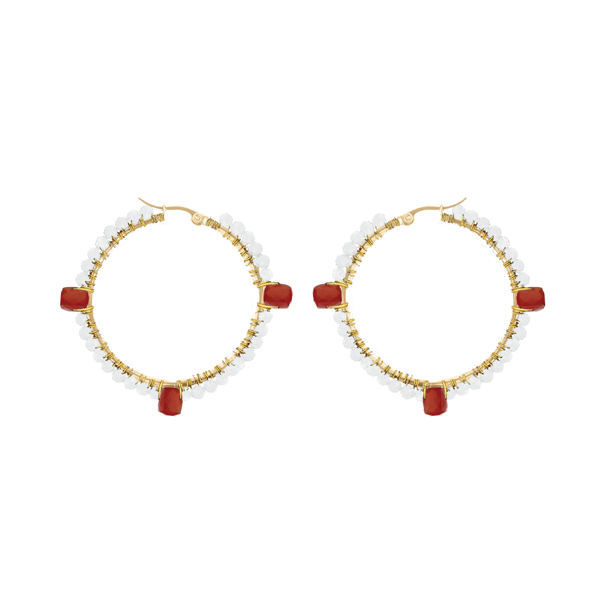 Gemstone Hoops - 6 color choices