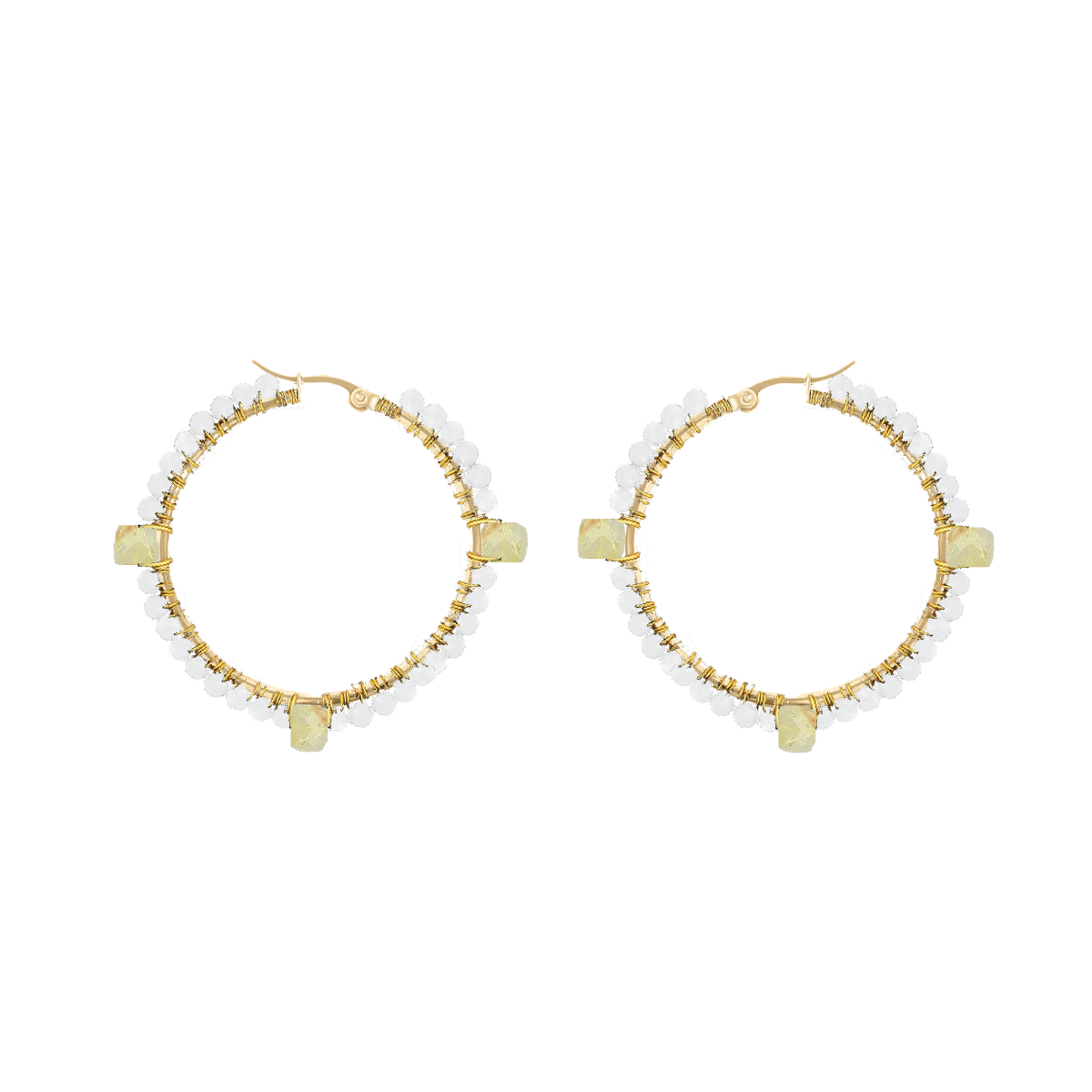 Gemstone Hoops - 6 color choices