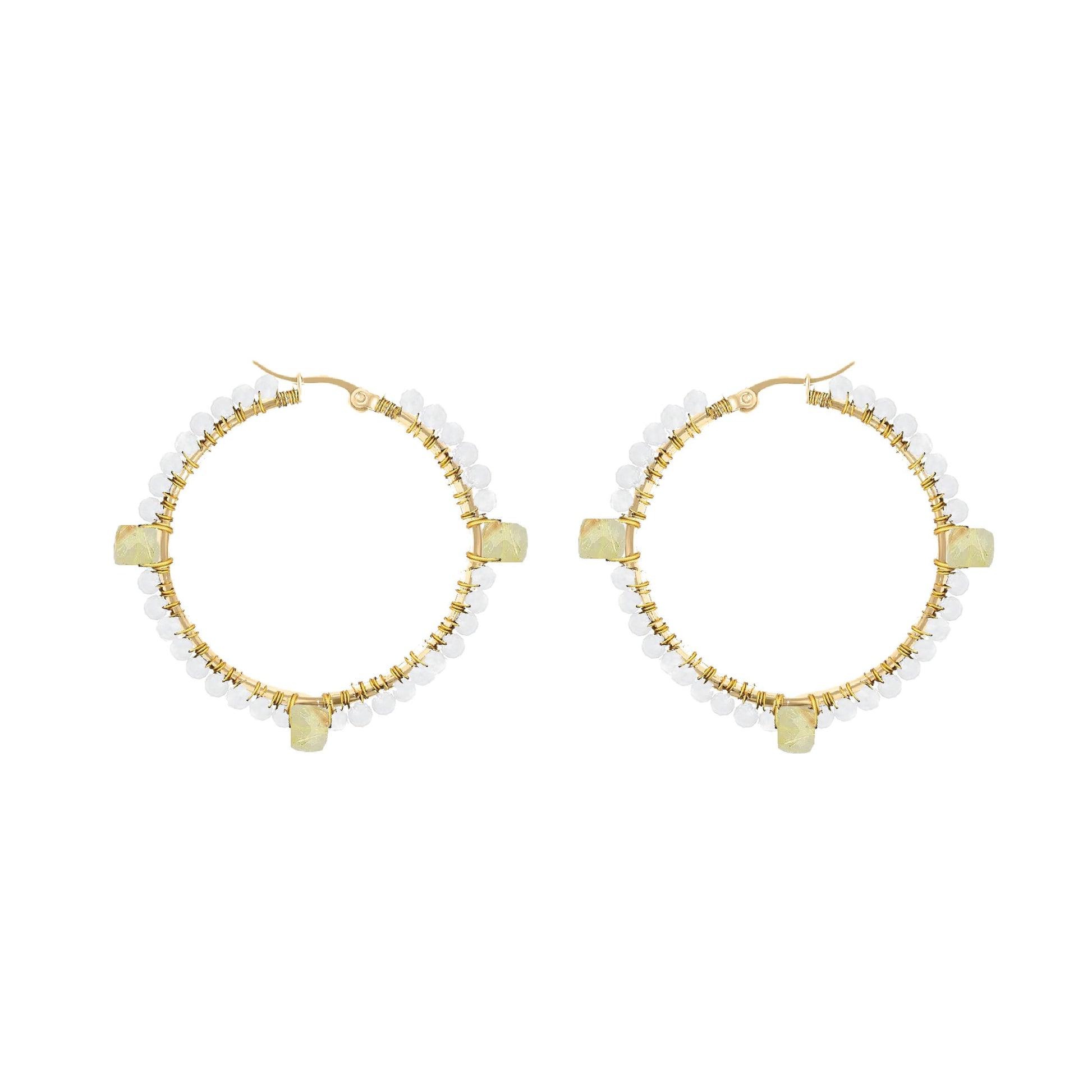 Gemstone Hoops - 6 color choices Robyn Canady Gold Citrine 