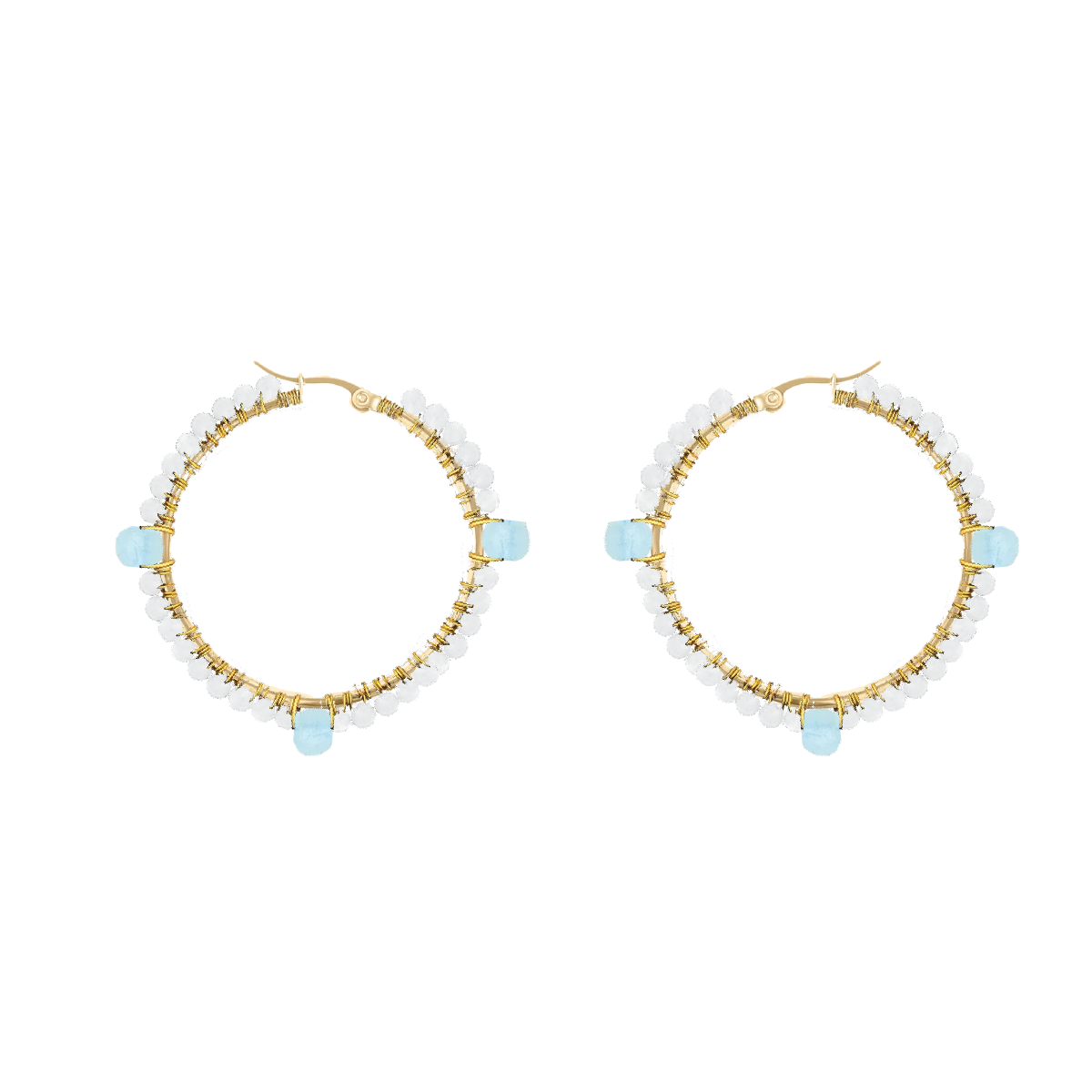 Gemstone Hoops - 6 color choices