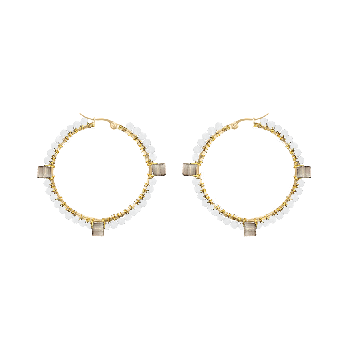 Gemstone Hoops - 6 color choices