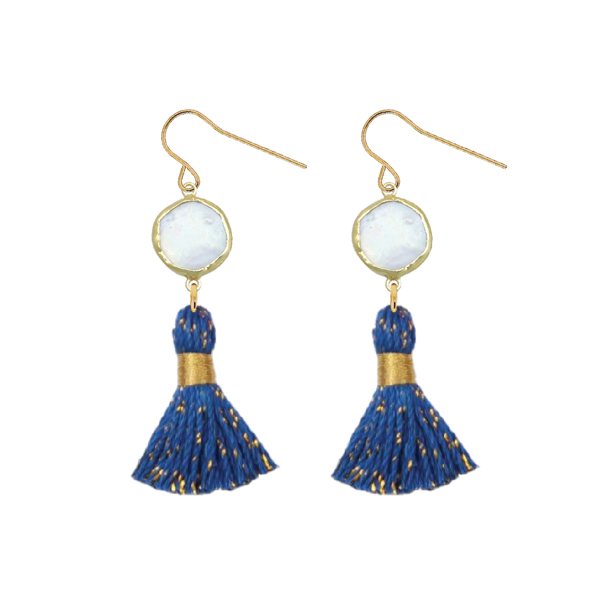Pearl and Confetti Tassel Party Earrings - 5 color options