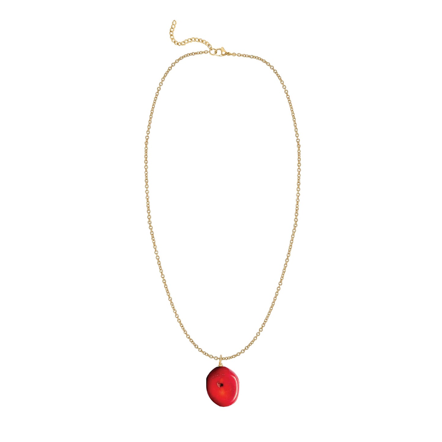 Chunky Red Coral Necklace Robyn Canady Gold 