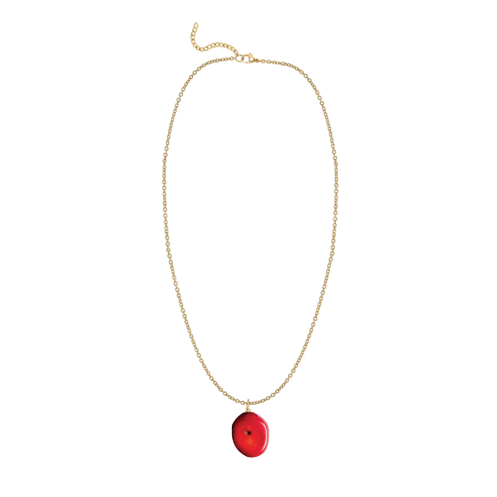 Chunky Red Coral Necklace Robyn Canady Gold 
