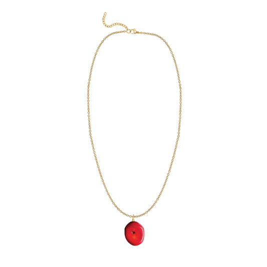 Chunky Red Coral Necklace Robyn Canady Gold 