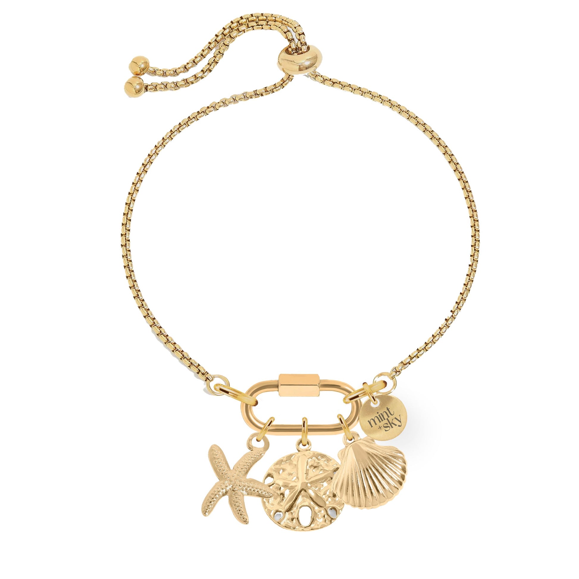 Beachy Charm Bracelet Bracelet Robyn Canady Gold 