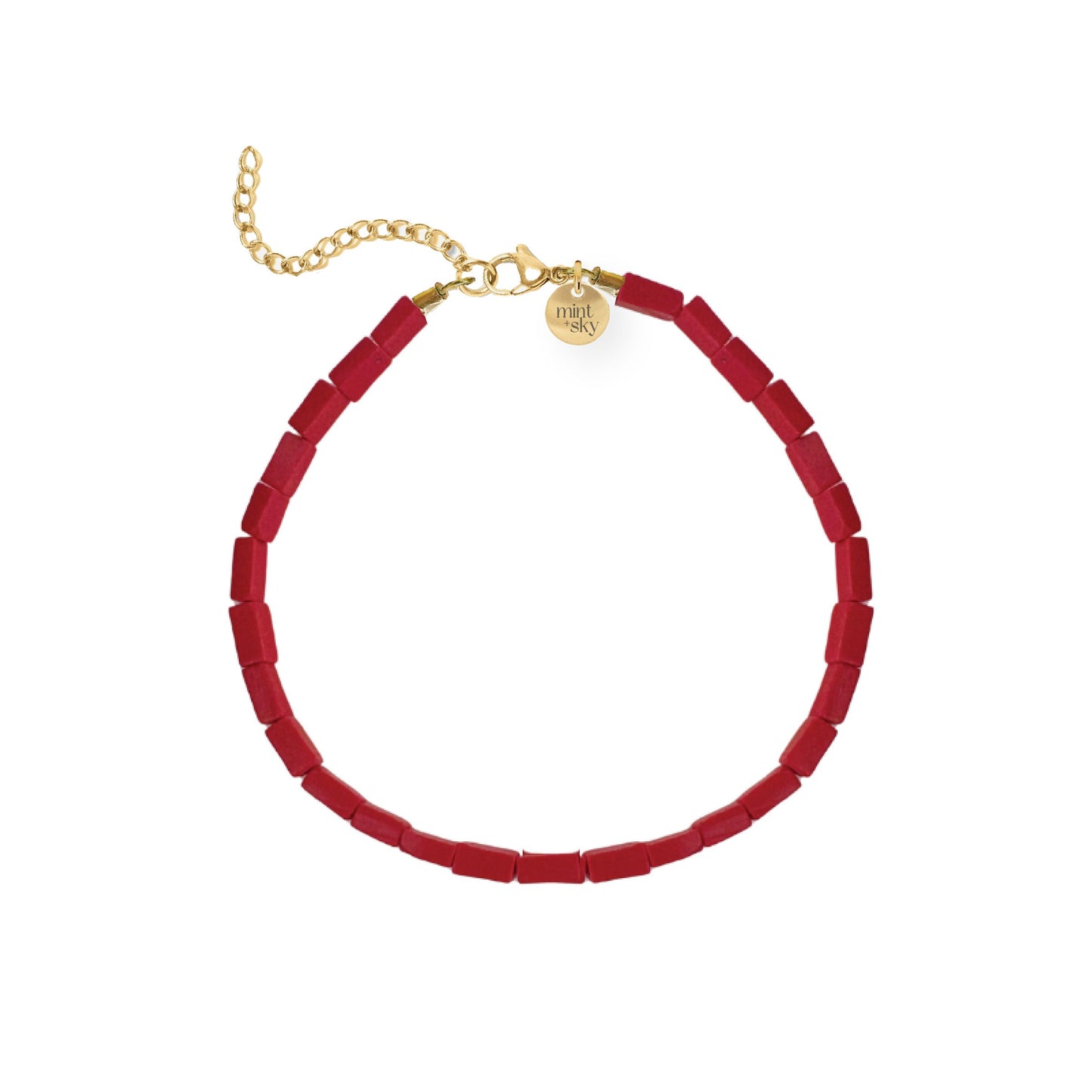 Red Coral Bracelet Bracelets Robyn Canady Gold 