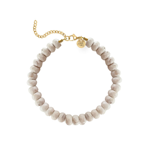 Ivory Cracked Turquoise Bracelet Bracelets Robyn Canady Gold 