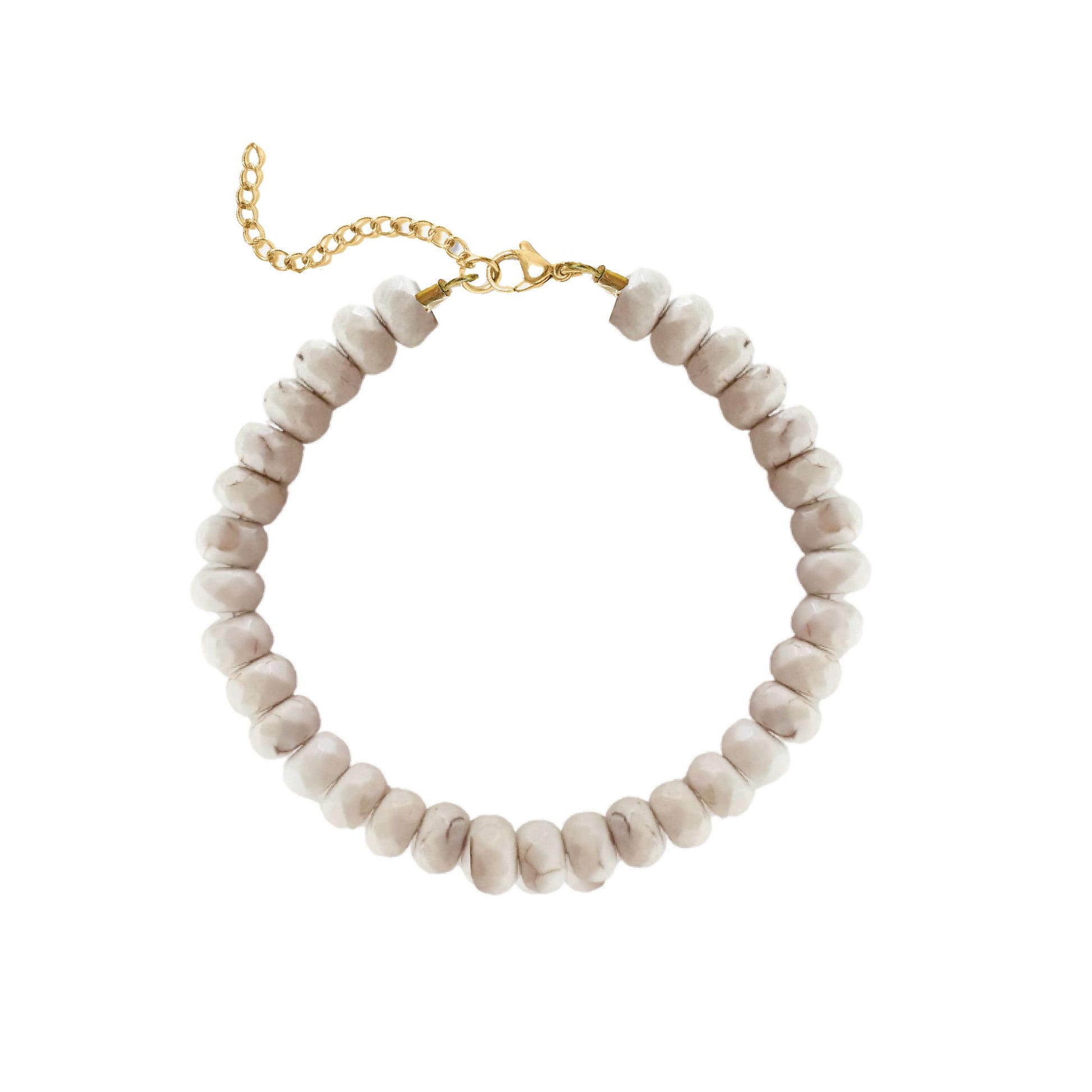 Ivory Cracked Turquoise Bracelet Robyn Canady Gold 