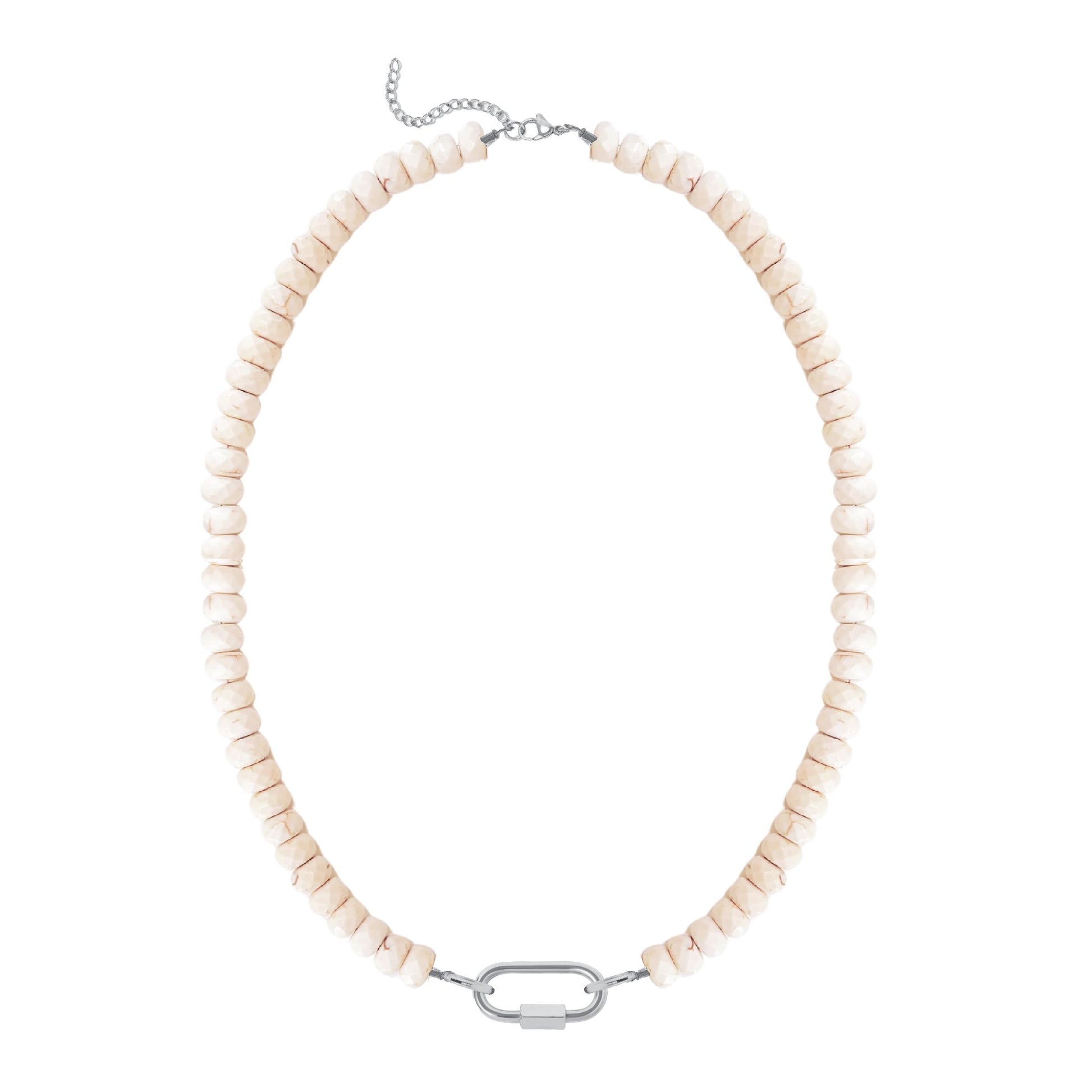 Ivory Crack Turquoise Charm Keeper Necklace Robyn Canady Silver 