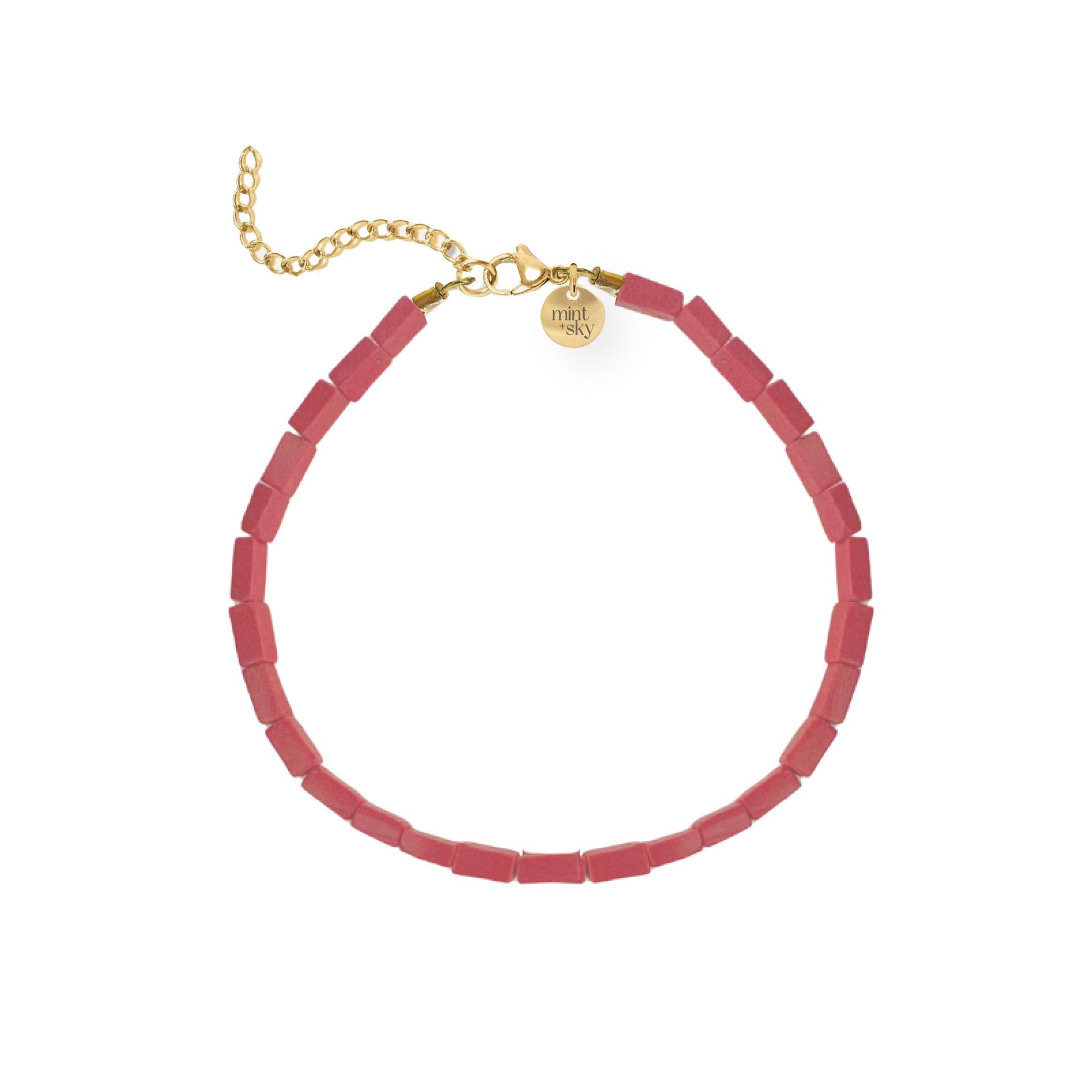 Pink Coral Bracelet Bracelets Robyn Canady Gold 