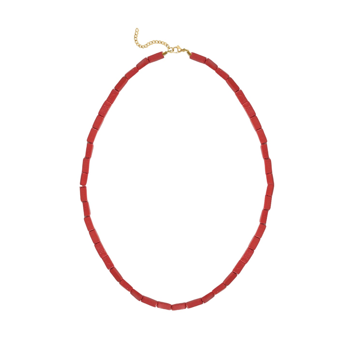 Red Coral Choker Necklace Robyn Canady Gold 