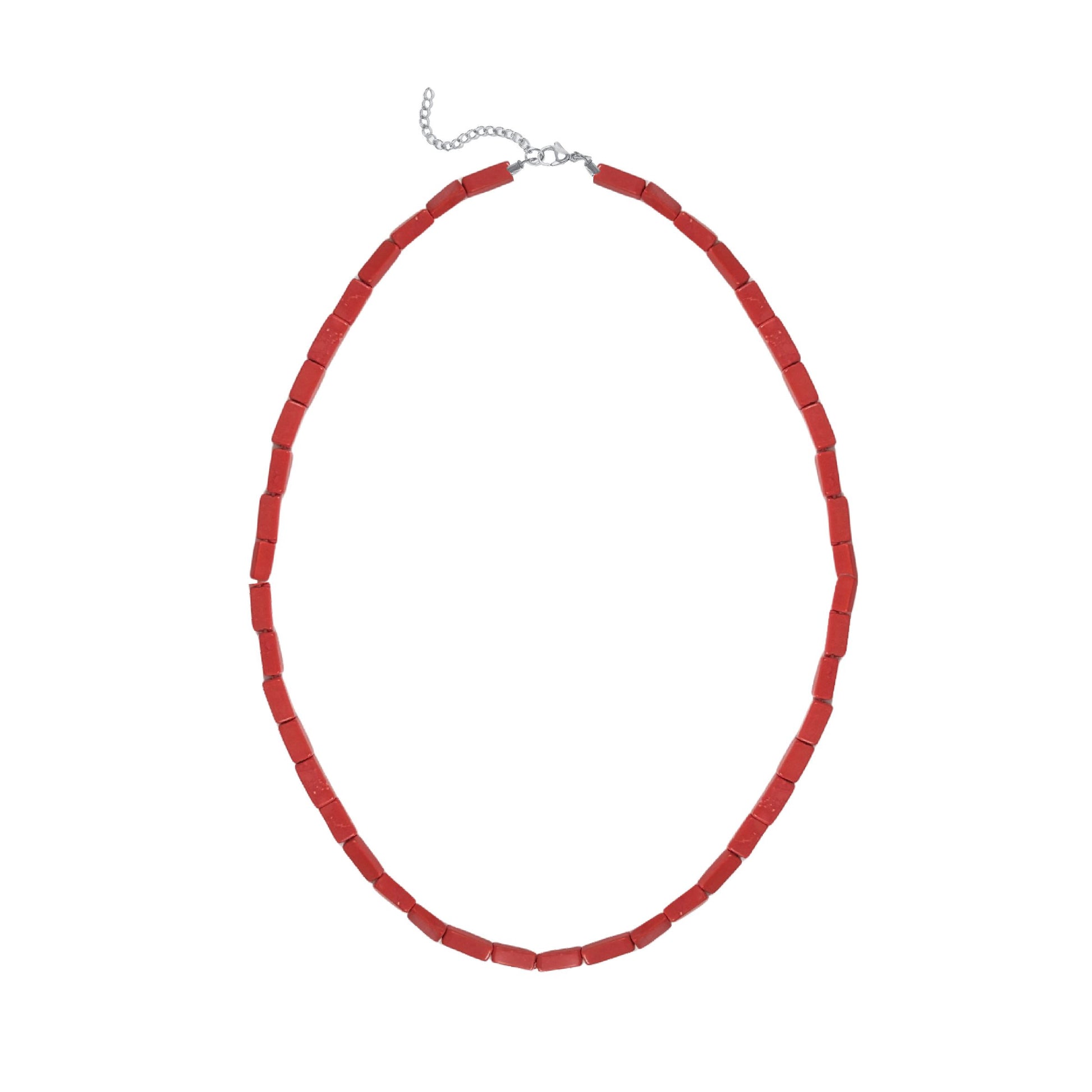 Red Coral Choker Necklace Robyn Canady Silver 