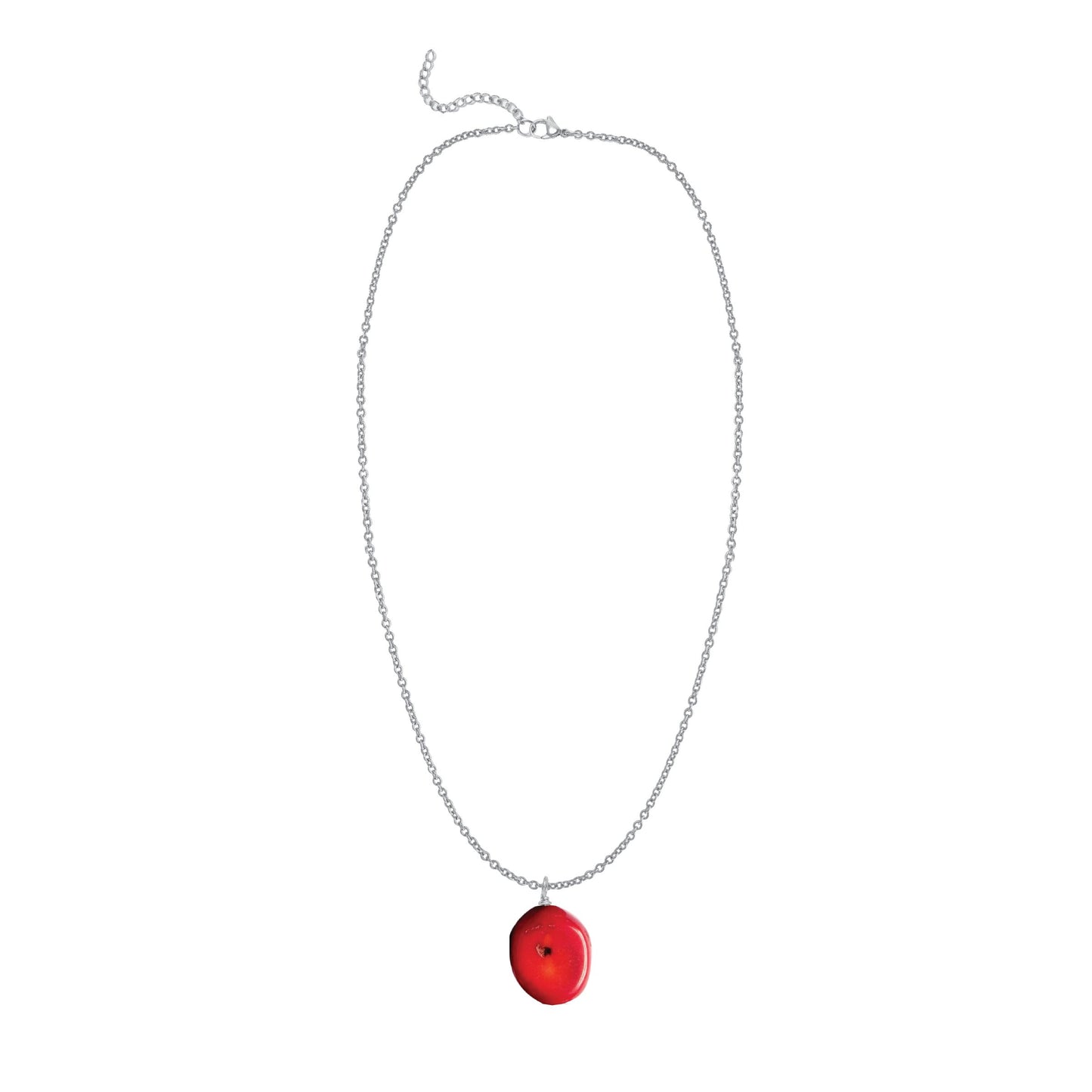 Chunky Red Coral Necklace Robyn Canady Silver 