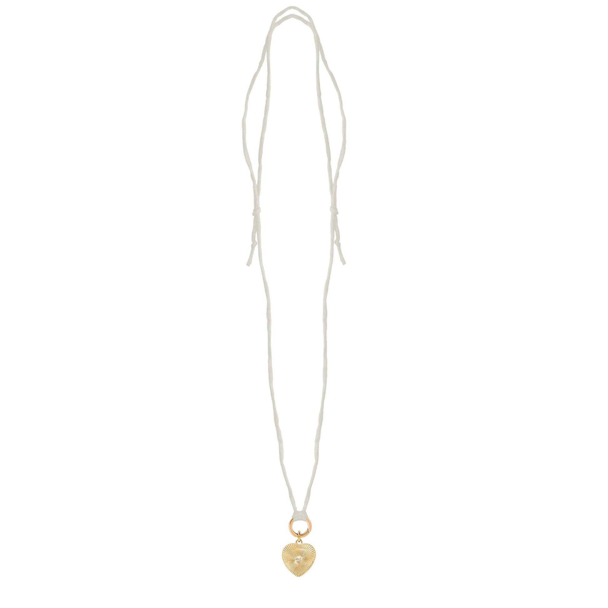 Handpainted Real Silk Cord with Charm Keeper and Crystal Heart (Five Colors) Robyn Canady 