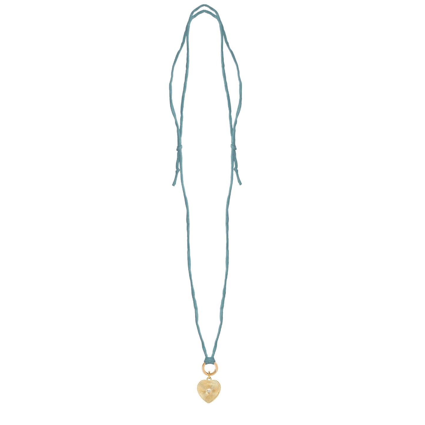 Handpainted Real Silk Cord with Charm Keeper and Crystal Heart (Five Colors) Robyn Canady 