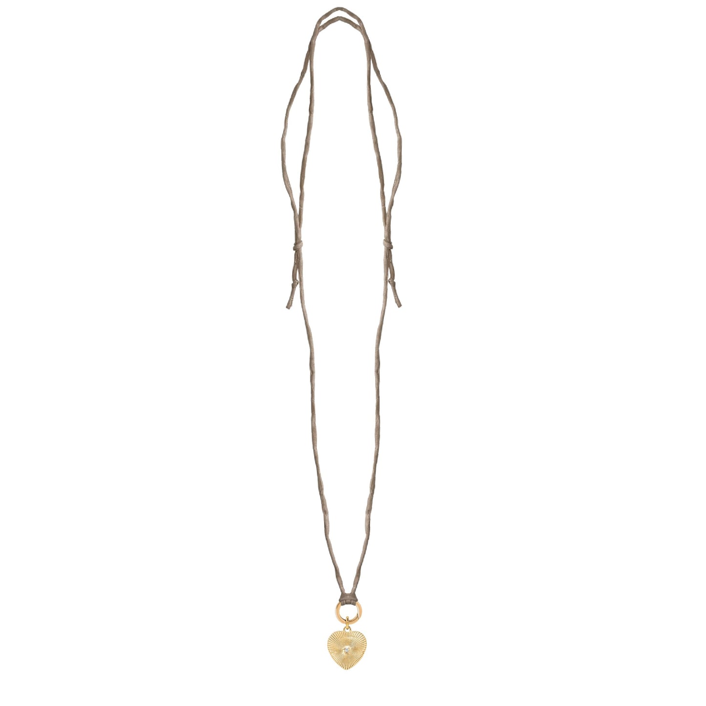 Handpainted Real Silk Cord with Charm Keeper and Crystal Heart (Five Colors) Robyn Canady 