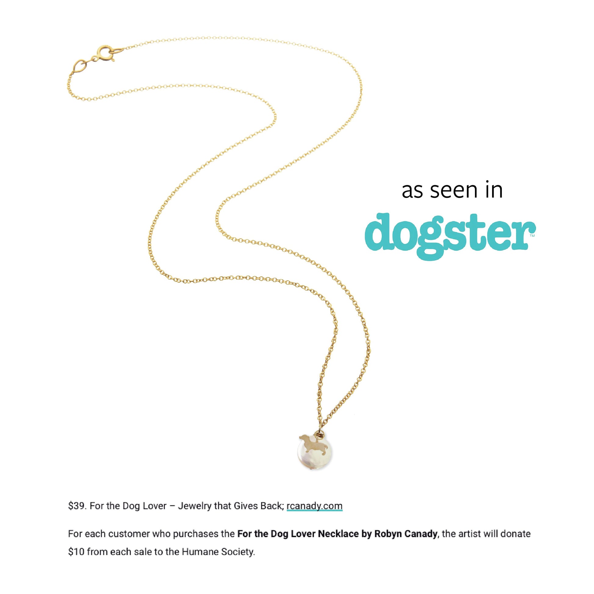 For the Dog Lover - Jewelry that Gives Back Necklace Robyn Canady 