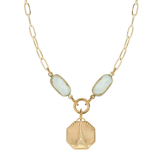 5 Fall Colors - Gemstone Link Eiffel Tower Necklace Bracelet Robyn Canady Rutilated Quartz 