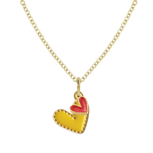 Game Day Necklace - Gold and Red Hearts in a Signature Gift Box Necklace Robyn Canady 