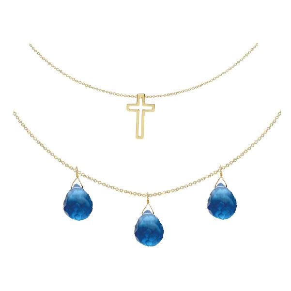 14K Gemmy Open Cross Necklace Robyn Canady 