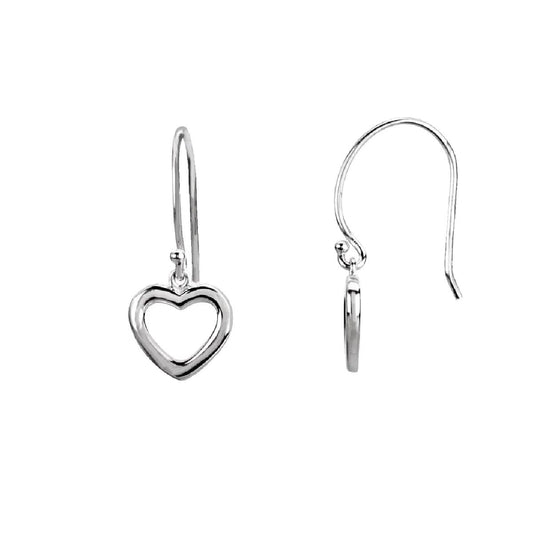 Open Heart Dangle Earrings Earrings Robyn Canady Sterling Silver 