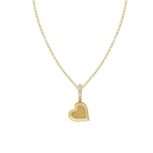 Diamond Heart Pendant Necklace Robyn Canady 14K Yellow Gold Necklace 