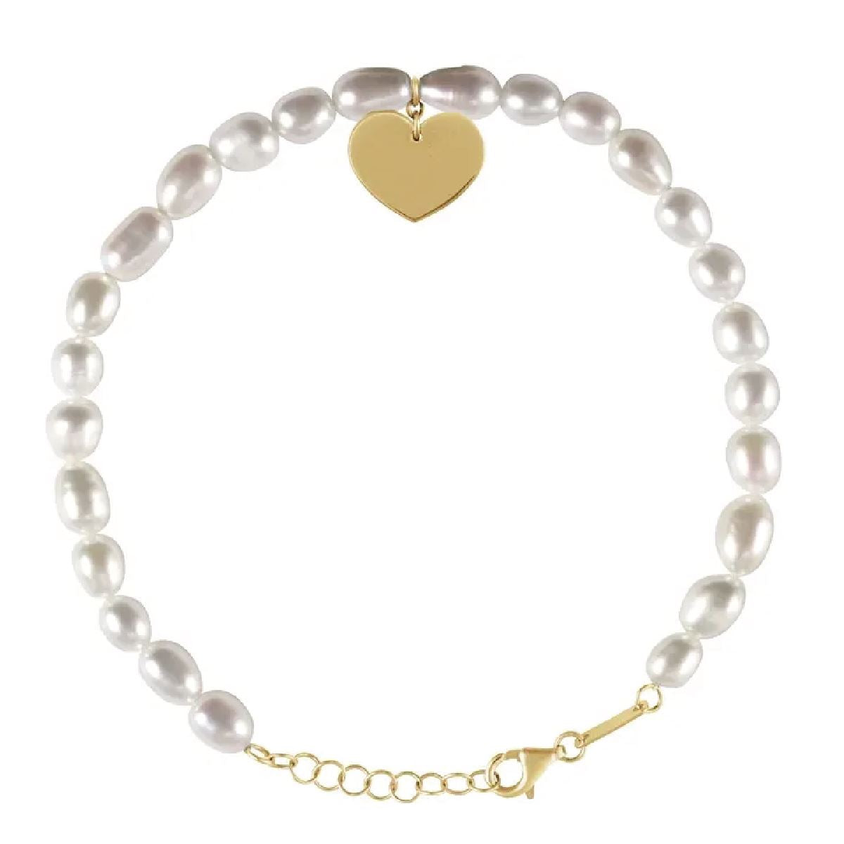 14K Freshwater Pearl Heart Bracelet Bracelet Robyn Canady 