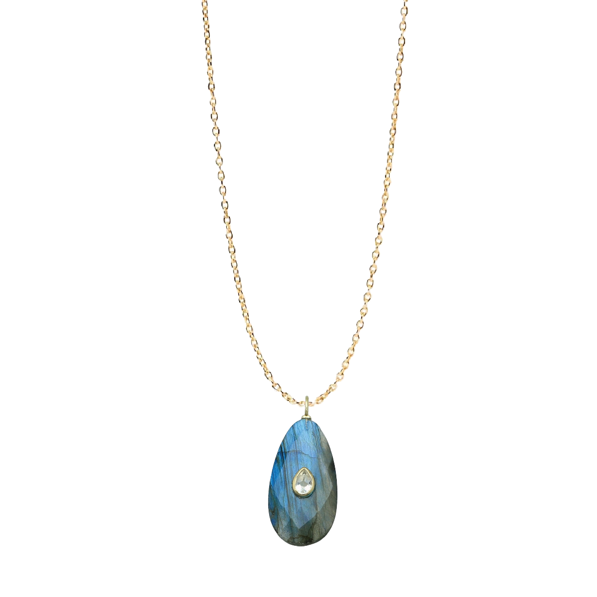 Long Gemstone Necklace - adjustable from 20" - 24" - choose from 6 colors