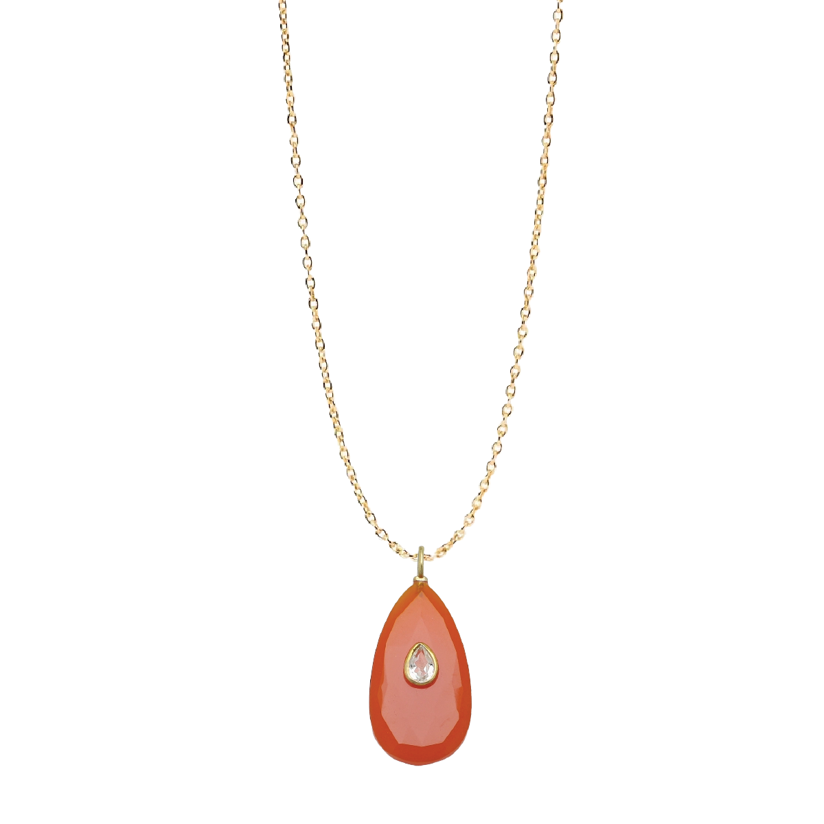 Long Gemstone Necklace - adjustable from 20" - 24" - choose from 6 colors
