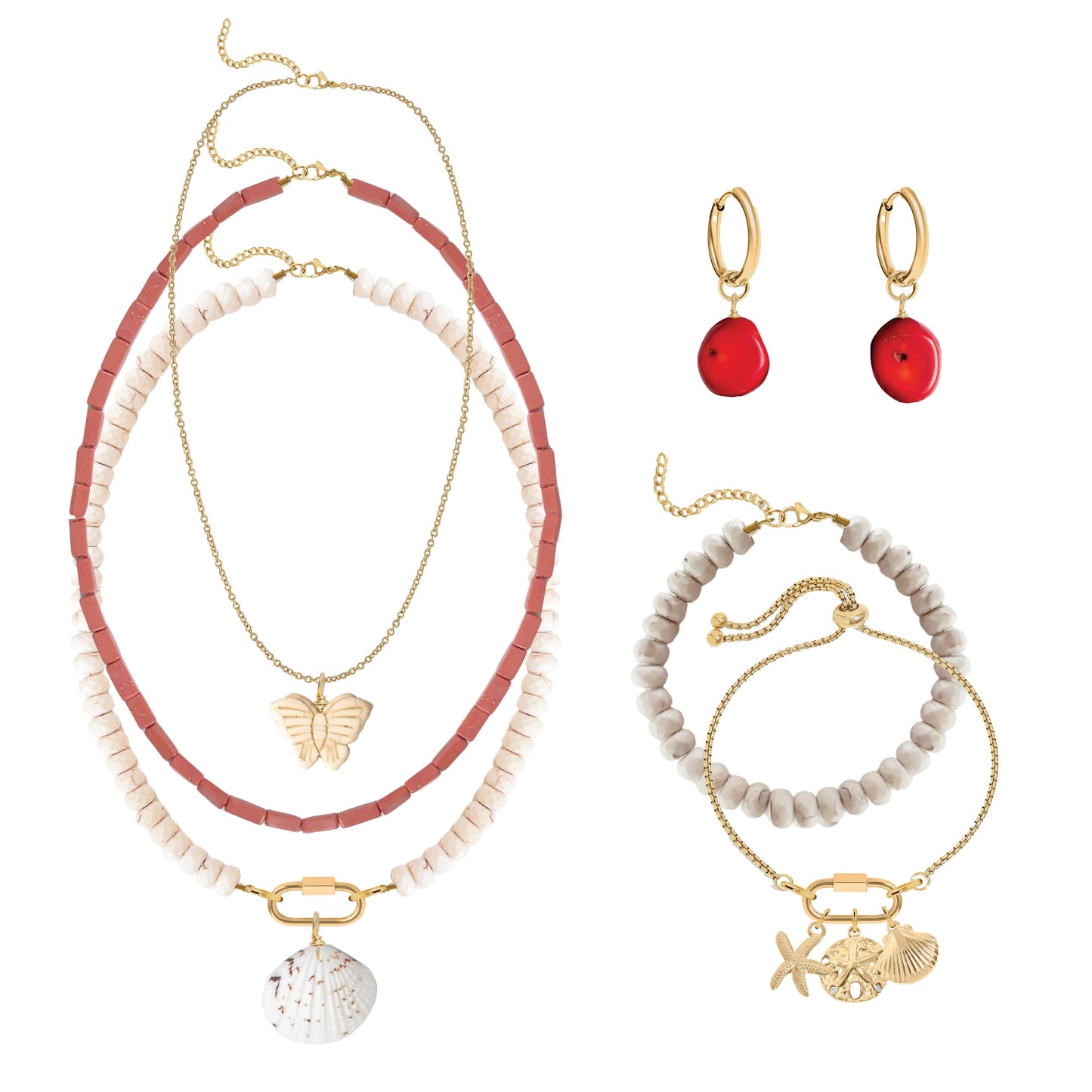 Pink Coral Choker Necklace Robyn Canady 