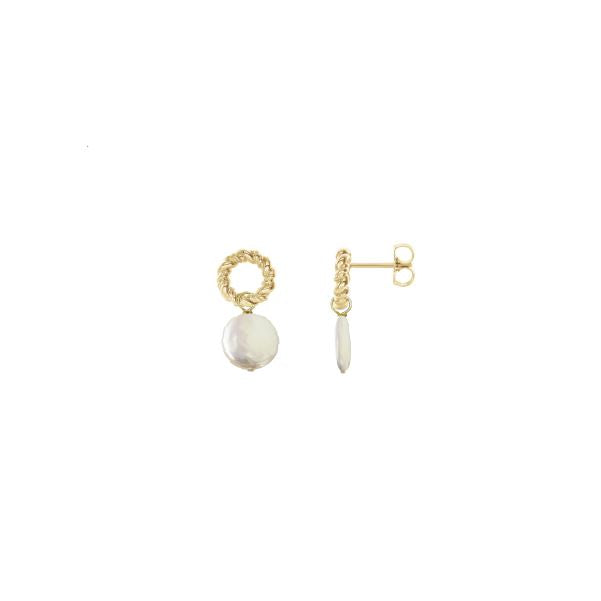 14K Pearl Drop Stud Earrings Robyn Canady 