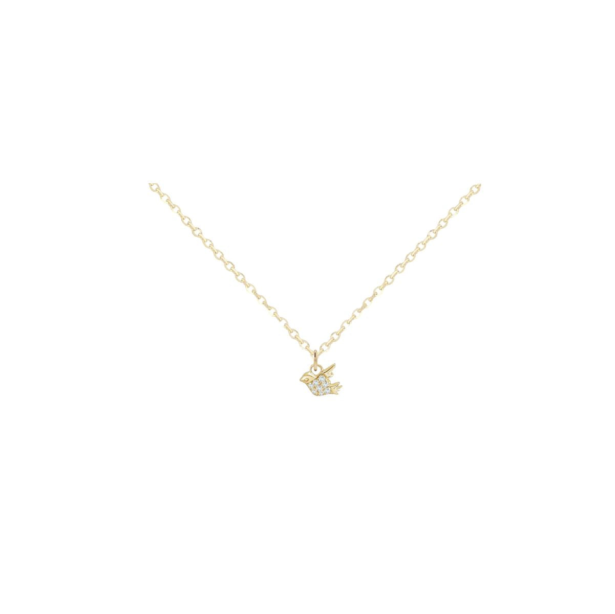 14K Diamond Tiny Sparrow Necklace Robyn Canady 