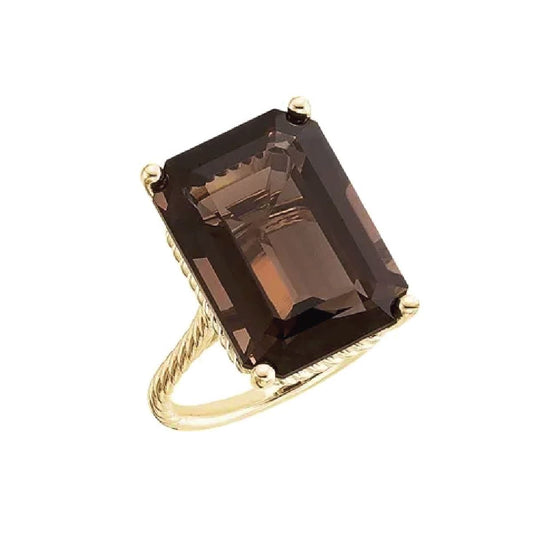 14K Smoky Quartz Royal Statement Ring Robyn Canady 