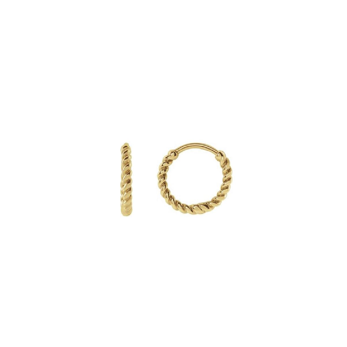 14K Rope Hoop Earrings Robyn Canady 