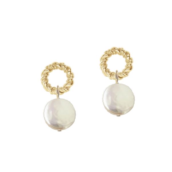 14K Pearl Drop Stud Earrings Robyn Canady 