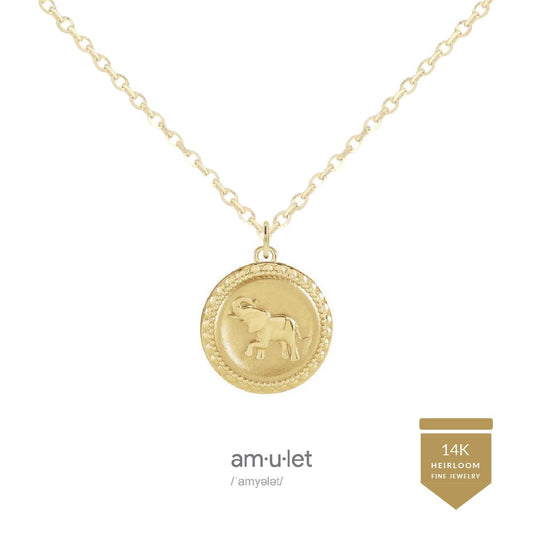 14K Elephant Medallion Necklace Robyn Canady 