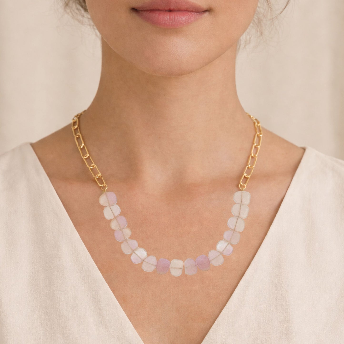 Pink Chalcedony Statement Necklace Robyn Canady 