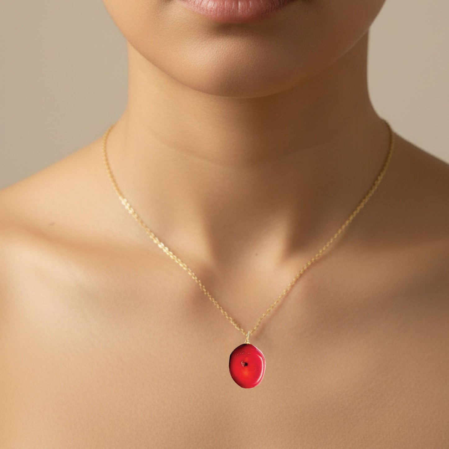 Chunky Red Coral Necklace Robyn Canady 