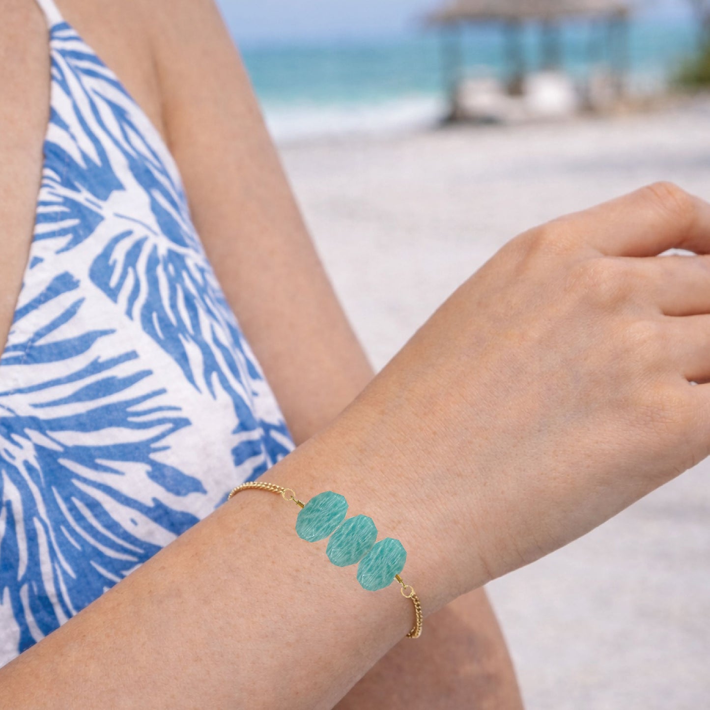 Natasha Chain Bracelet in Amazonite Robyn Canady 