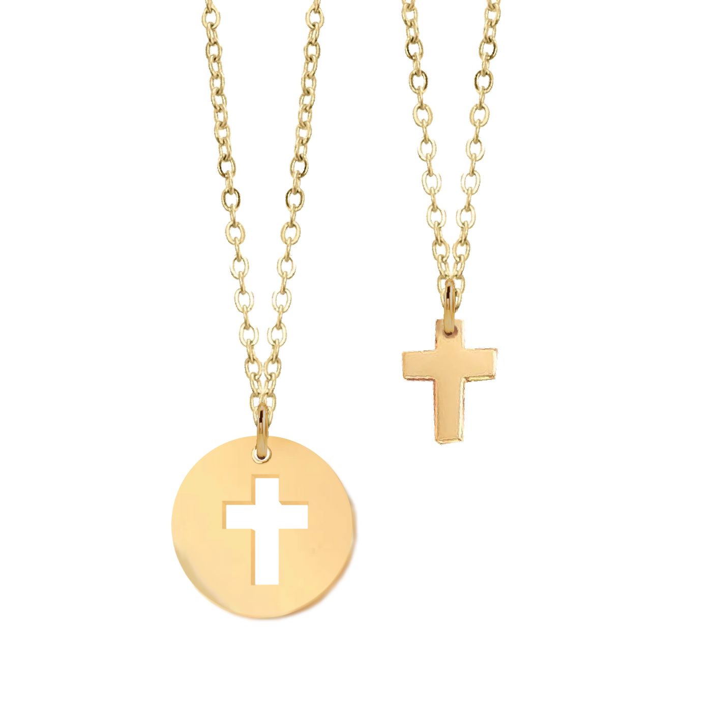 Mom/Daughter, Grandmother/Granddaughter, Friendship, Bridesmaids Cross Necklaces Necklace Robyn Canady Gold 2 