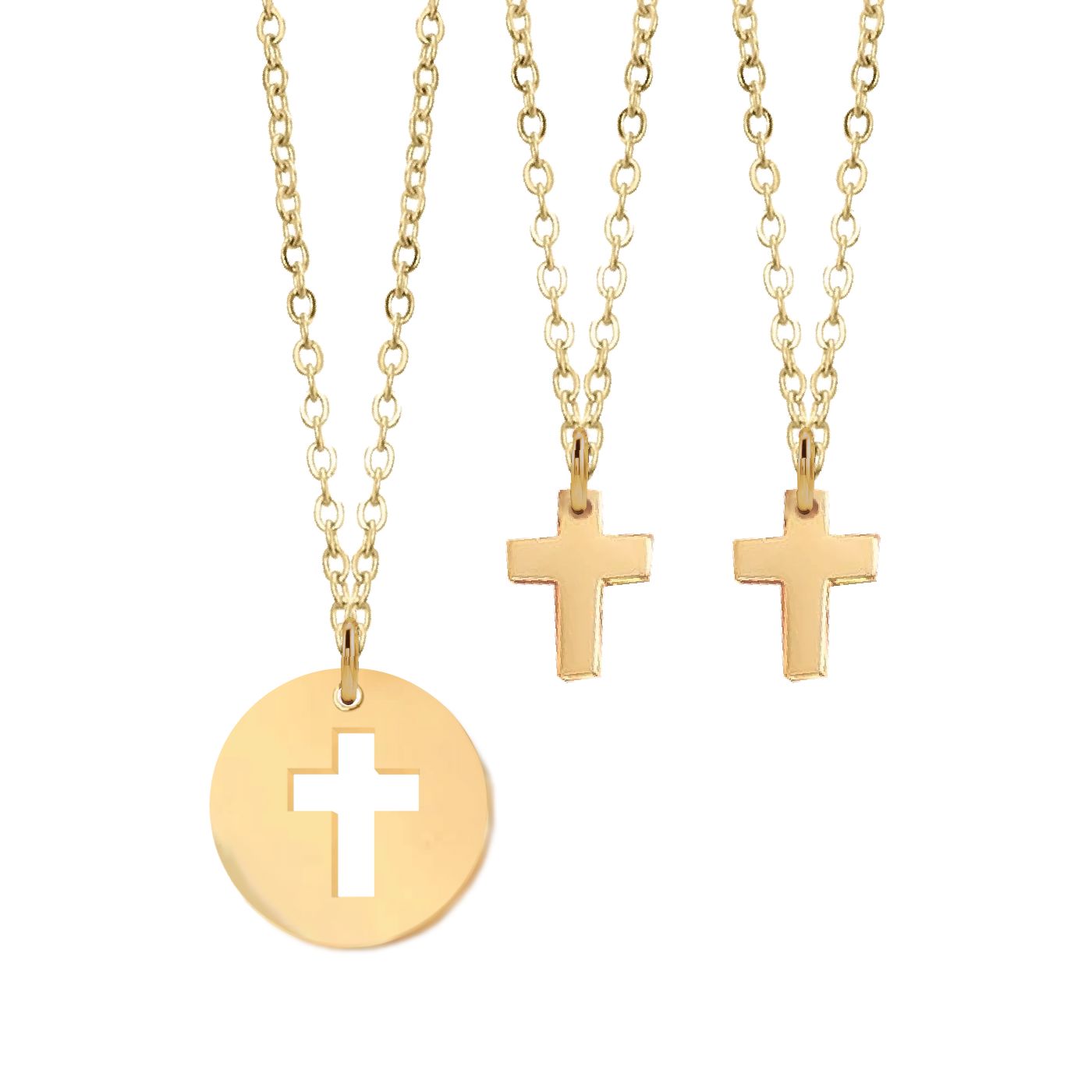 Mom/Daughter, Grandmother/Granddaughter, Friendship, Bridesmaids Cross Necklaces Necklace Robyn Canady Gold 3 