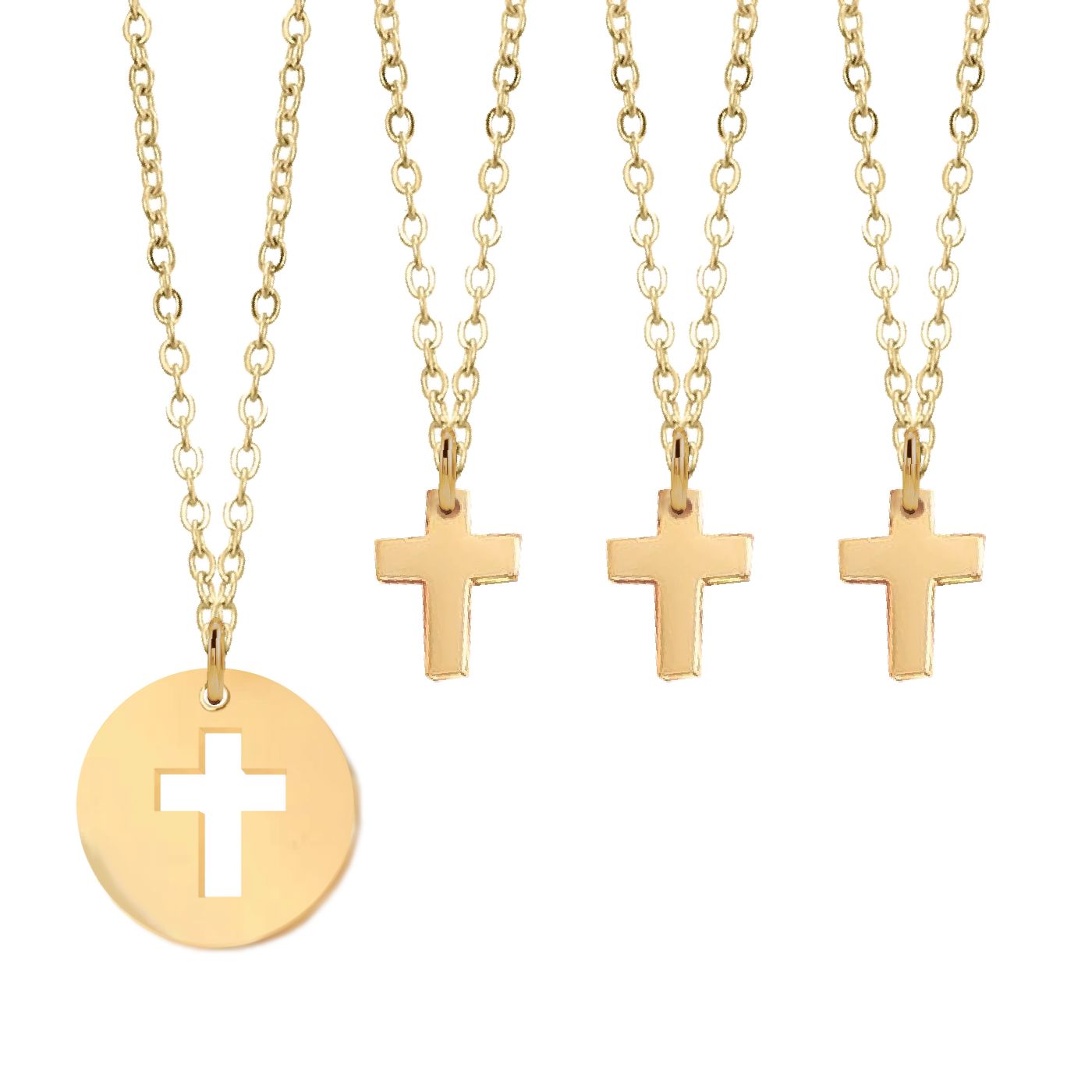 Mom/Daughter, Grandmother/Granddaughter, Friendship, Bridesmaids Cross Necklaces Necklace Robyn Canady Gold 4 